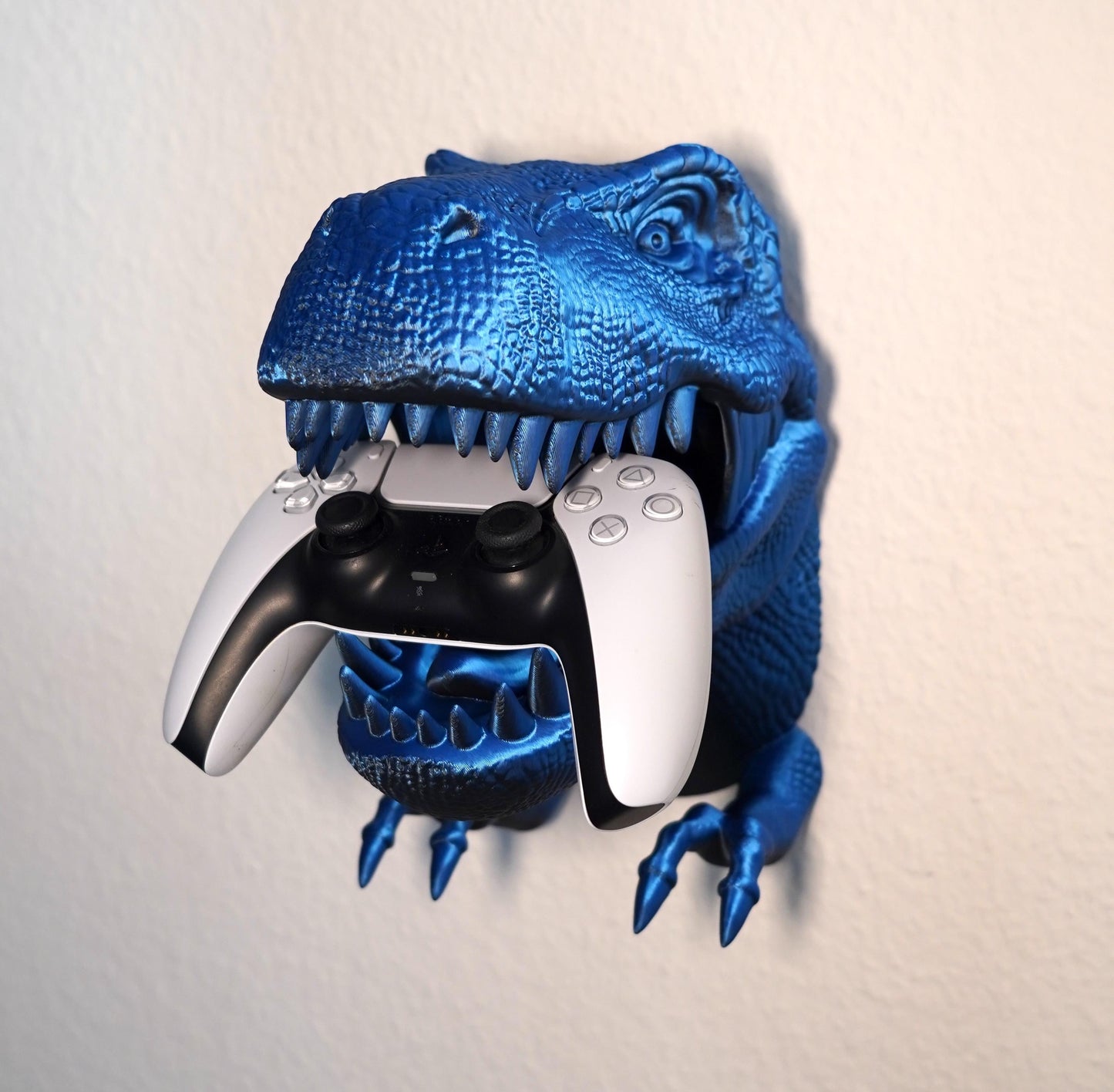 T-Rex Controller & Headset Halter | PlayStation / Xbox Zubehör | Kopfhörer Halter | Gaming Wandhalterung | Geschenkidee Gamer | Dinosaurier - the-distinct.shop