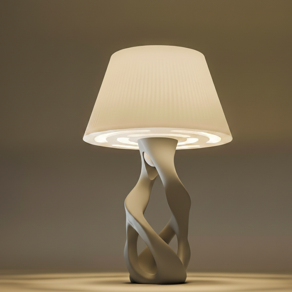 Tischlampe DNA in Farbe Taupe