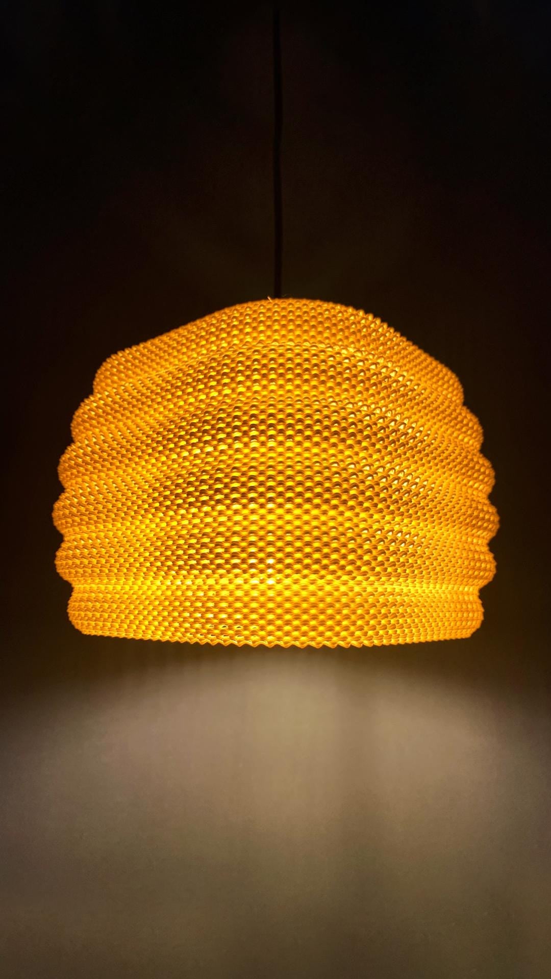 Hängelampe Daira | 3D-gedruckte Pendelleuchte | Moderne Designer-Lampe | Skandinavischer Lampenschirm | Boho Lampenschirm - the-distinct.shop