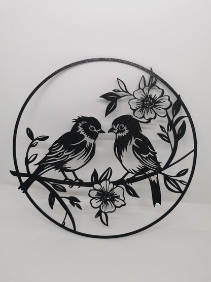 Vögel Wanddeko – 3D-Druck Wandkunst | Romantisches Wandbild | Blumen & Natur | Minimalistische Wandgestaltung | Boho-Deko | Geschenkidee - the-distinct.shop
