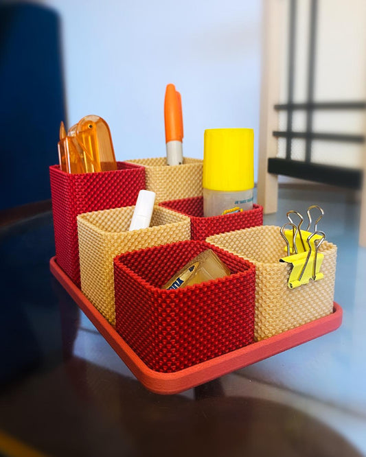 Schreibtisch Organizer | 3D Druck | modern | Stiftehalter | Büro Organizer | Schreibtisch Aufbewahrung | Stifthalter | Geschenkidee - the-distinct.shop