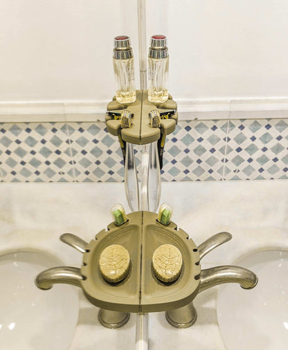 Mirror Leafs | 3D-gedruckte Spiegelablage | Schmuckhalter | Badezimmerorganisation | Multifunktionale Halterung | Nachhaltig & Modern - the-distinct.shop