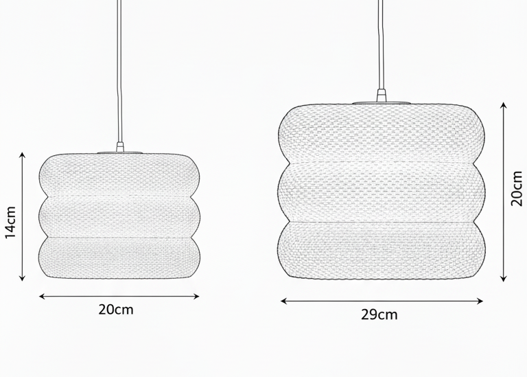 Größenübersicht Hängelampe Clara
