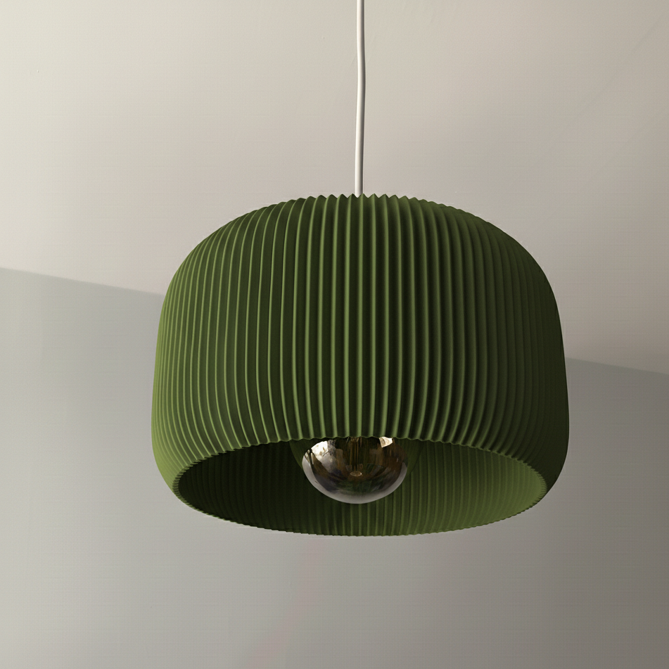 Hängelampe Lisboa in Farbe Olive