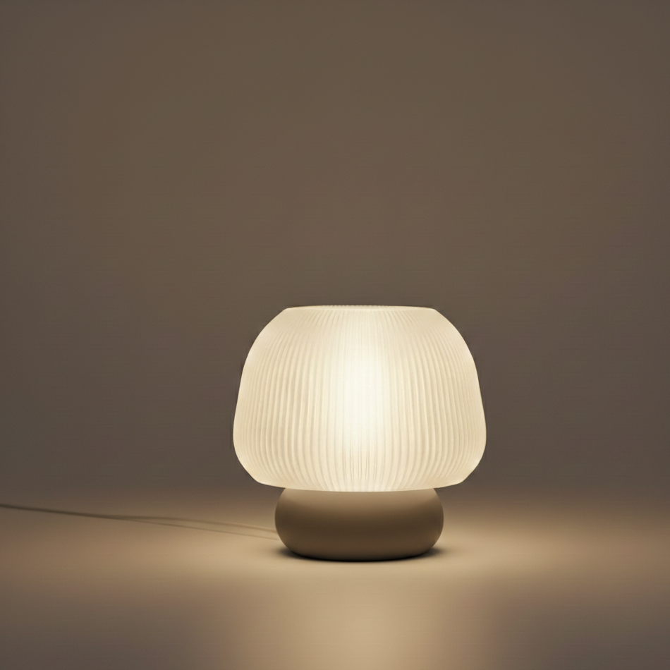 Tischlampe Mylo in Farbe Taupe