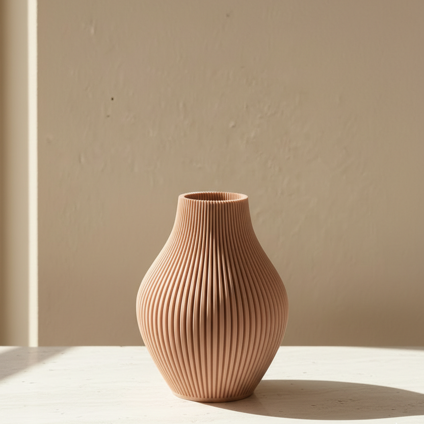 Vase Oliva in Farbe Mocha