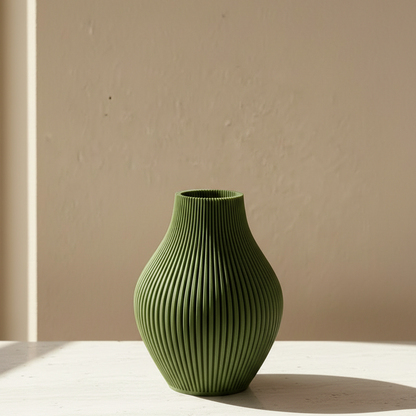 Vase Oliva in Farbe Olive