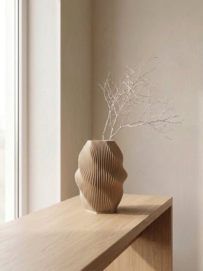 Vase Onda in der Farbe Linen