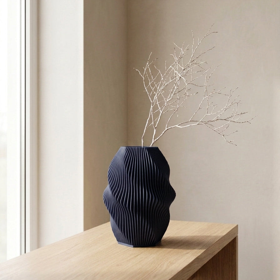 Vase Onda in der Farbe Ocean