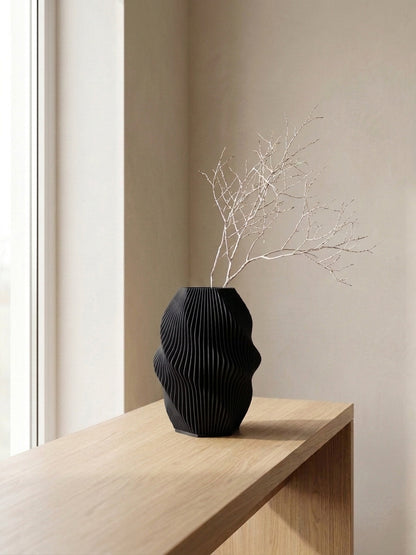 Vase Onda in der Farbe Onyx