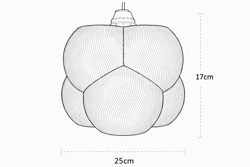 Größenübersicht Hängelampe Cloud