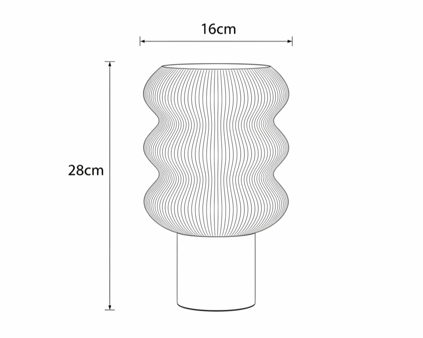 Größenübersicht Tischlampe Nami