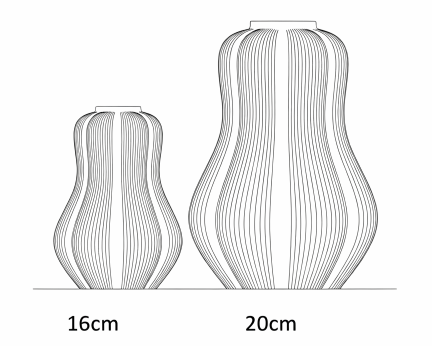 Größenübersicht Kürbisvase