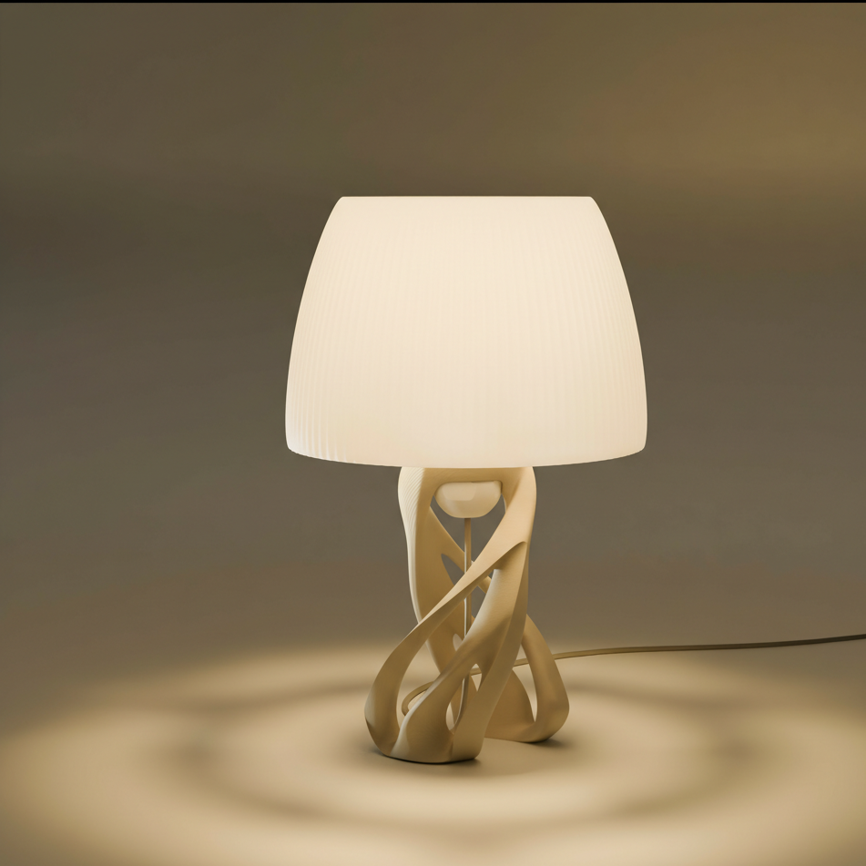 Tischlampe Spyra in Farbe Linen