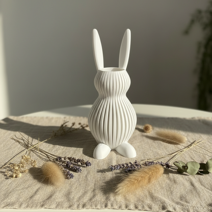 Vase Hase in Farbe Ivory