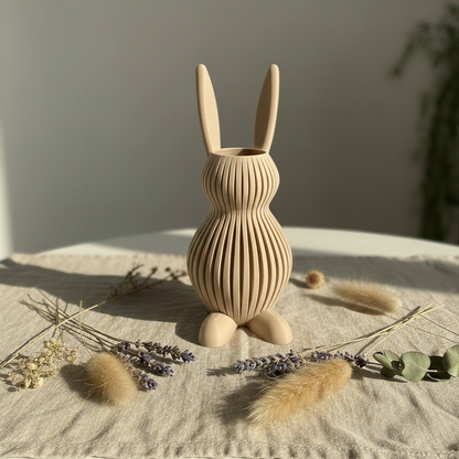 Vase Hase in Farbe Linen