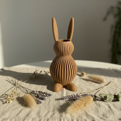 Vase Hase in Farbe Mocha