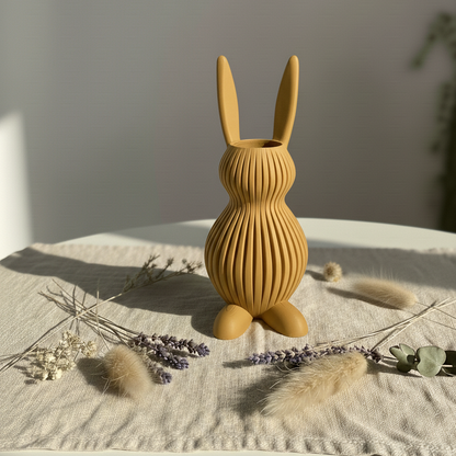 Vase Hase in Farbe Ochre