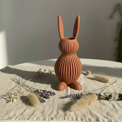 Vase Hase in Farbe Terracotta