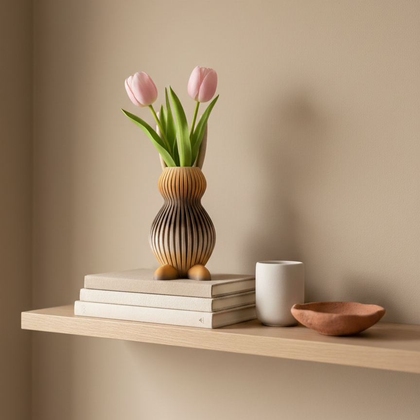 Vase Hase auf Regal