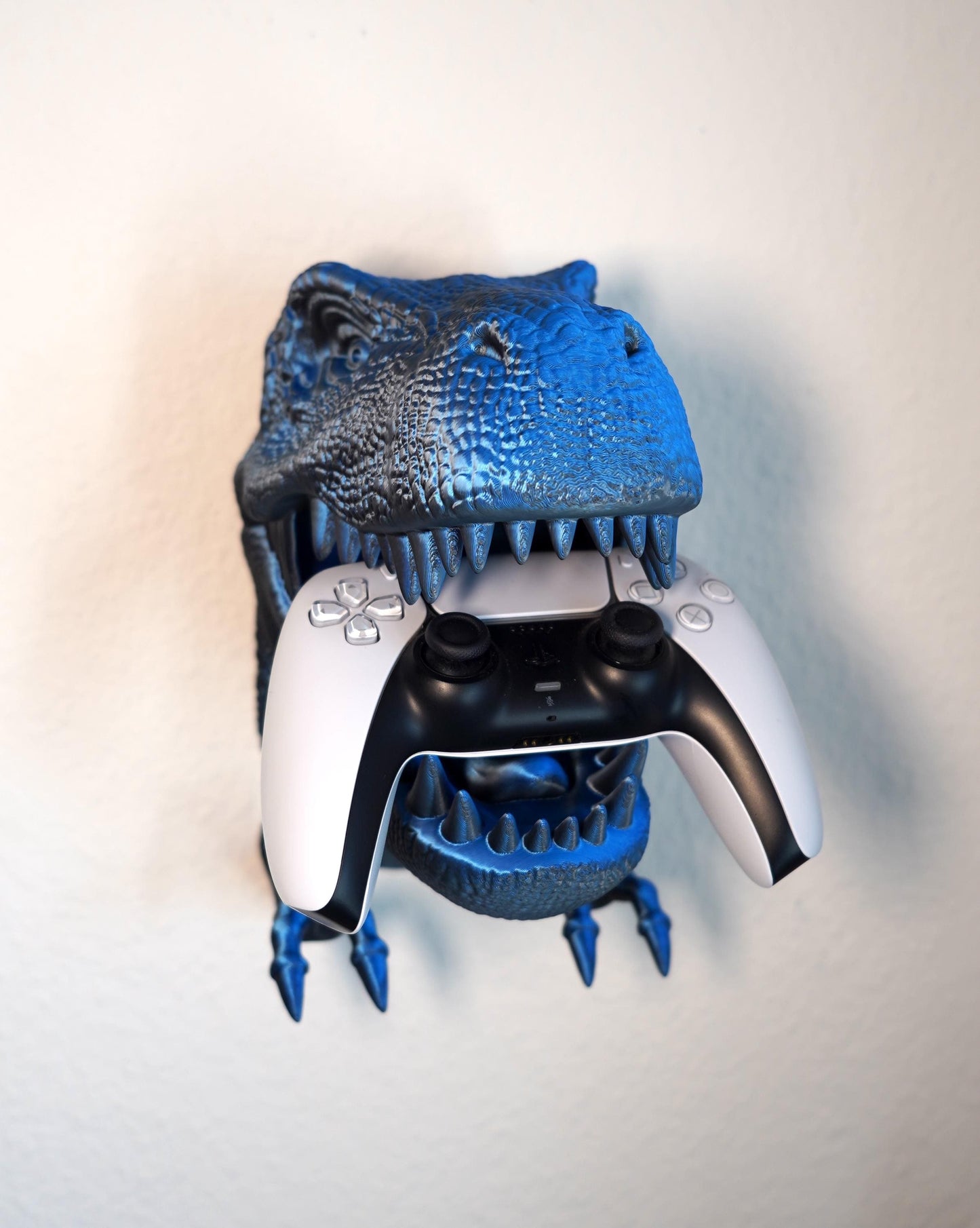 T-Rex Controller & Headset Halter | PlayStation / Xbox Zubehör | Kopfhörer Halter | Gaming Wandhalterung | Geschenkidee Gamer | Dinosaurier - the-distinct.shop