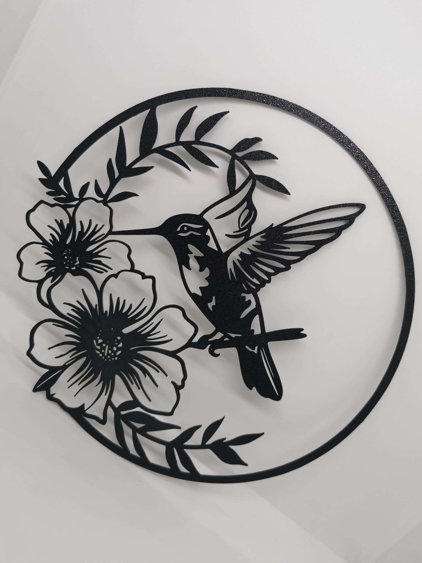 Kolibri Wanddeko – Filigrane Optik | 3D-gedrucktes Wandbild | Blumen & Vögel | Minimalistische Wandkunst | Boho-Deko | Geschenkidee - the-distinct.shop