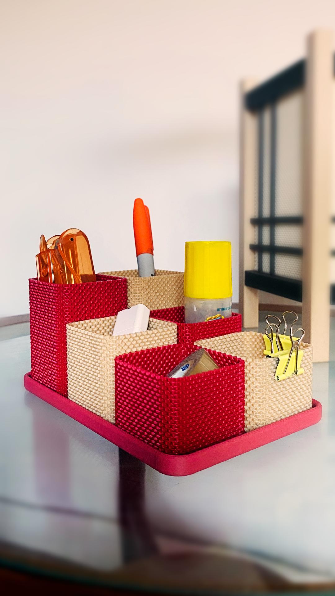 Schreibtisch Organizer | 3D Druck | modern | Stiftehalter | Büro Organizer | Schreibtisch Aufbewahrung | Stifthalter | Geschenkidee - the-distinct.shop