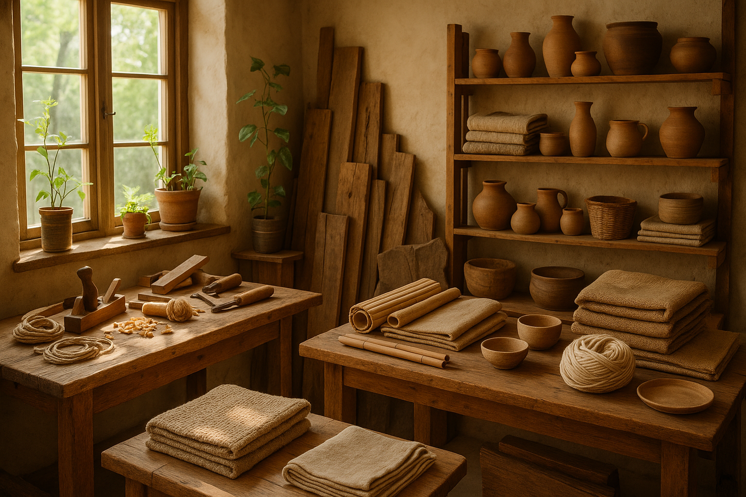 Werkstatt, Handarbeit, nachhaltige Materialien